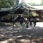 検見川神社の御神水でお水取り(千葉県)