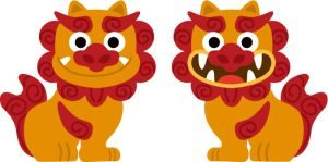 お水取り神社で狛犬の由来は何か？